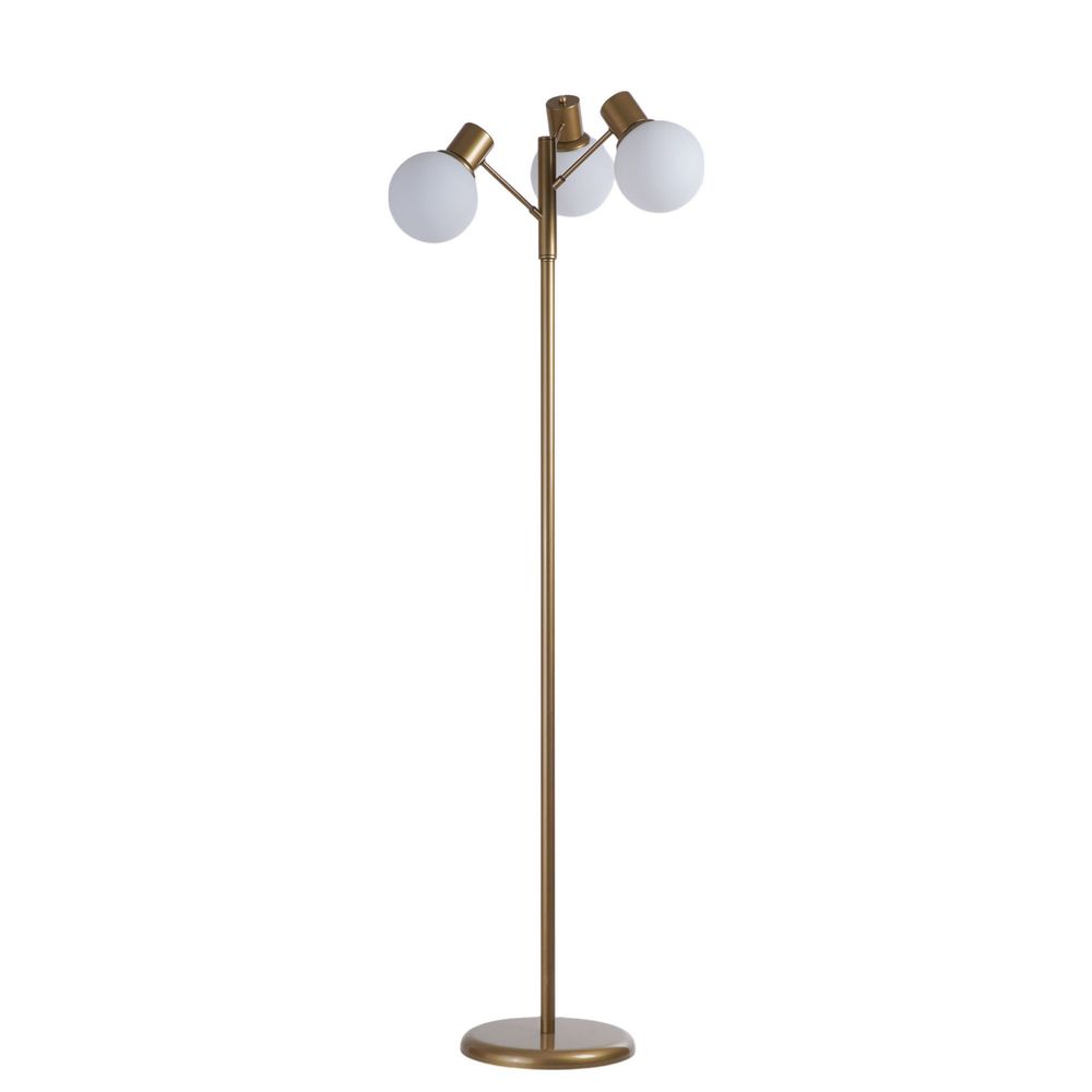 Opviq Podna lampa 234, Bijela, Zlatna slika 2
