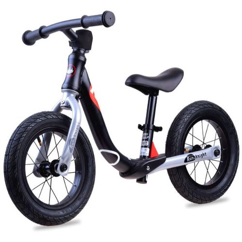 Bicikl bez pedala Little Knight aluminij 12" crni slika 1
