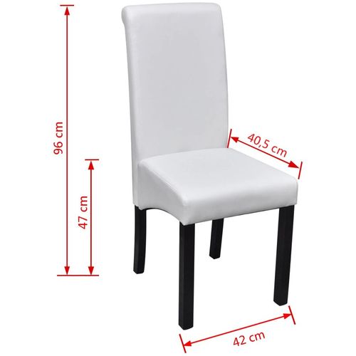 Blagovaonske stolice od umjetne kože 4 kom bijele slika 26