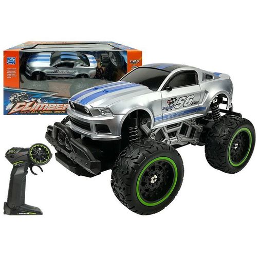 Monster Truck Mustang na daljinsko upravljanje 1:24 srebrni slika 1