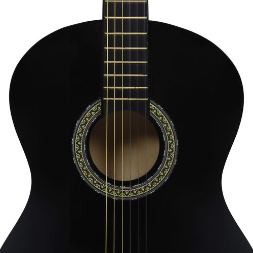 Klasična gitara za početnike crna 4/4 39" od drva lipe slika 12