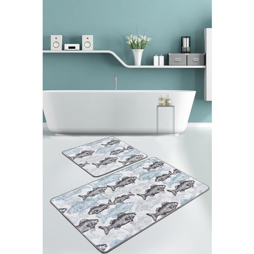 Set podmetača za kupatilo Aqua Fish Djt Multicolor (2 komada) slika 1