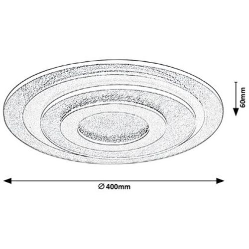 Rabalux Thalassa plafonjera.LED 40W,srebro slika 5