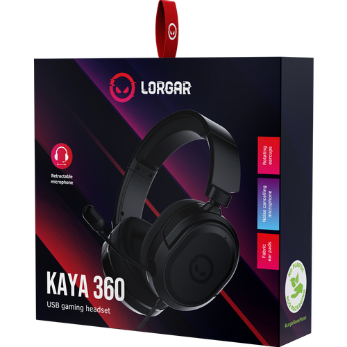 LORGAR Kaya 360, USB Gaming headset with microphone CM108B, black slika 7