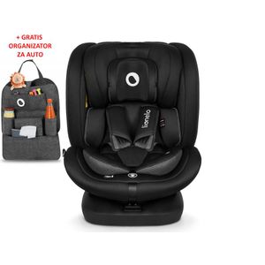 Lionelo i-Size autosjedalica Bastiaan, ISOFIX-360, 40-150cm, crna + ORGANIZATOR