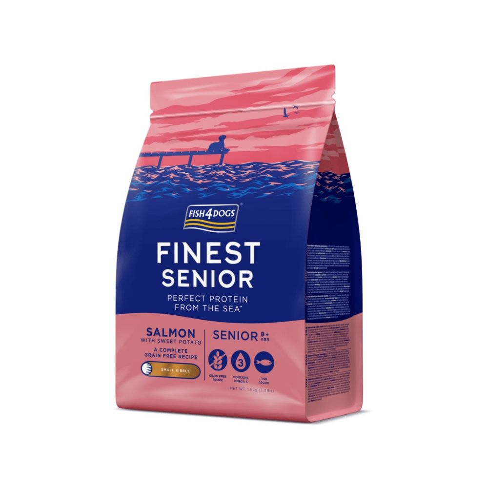 FISH4DOGS Finest Senior small losos s batatom slika 1