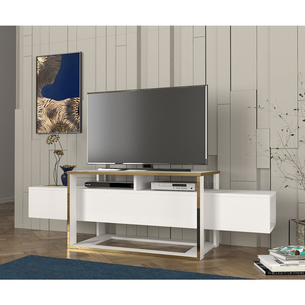 TV Stalak Bianco - Bijela i Zlatna slika 1