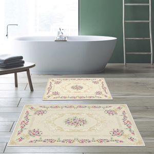 Set višebojnih prostirki za kupatilo Kt484 (2 komada)