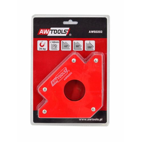 AWTools magnetski zavarivački kutnik s nosivošću 34,0 kg, dimenzije 122x190x25 mm slika 1