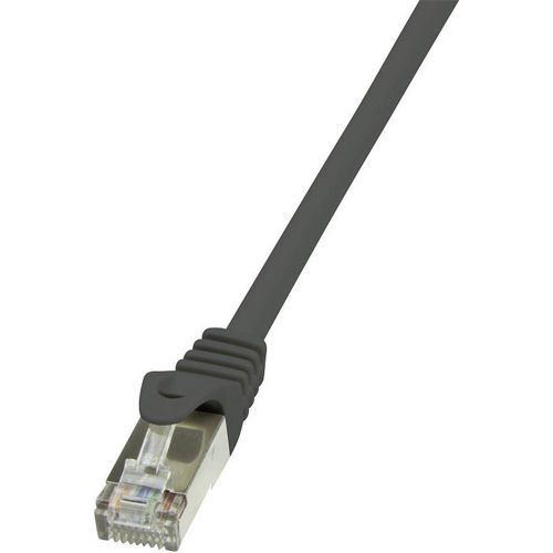 LogiLink CP2073S RJ45 mrežni kabel, Patch kabel cat 6 F/UTP 5.00 m crna sa zaštitom za nosić 1 St. slika 1