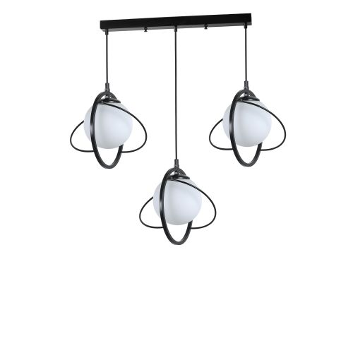 Nepal 3 Lü Sıralı Siyah Beyaz Camlı Sarkıt Black
White Chandelier slika 1