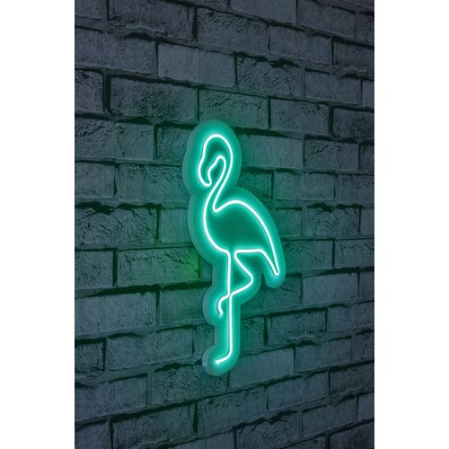 Wallity Ukrasna plastična LED rasvjeta, Flamingo - Green slika 1