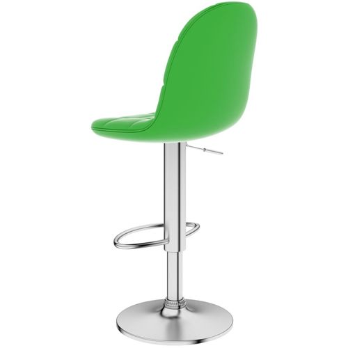 Barski stolac od umjetne kože zeleni slika 4