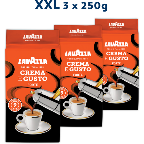 Lavazza Mljevena kava Crema E Gusto Forte XXL Pakiranje 3x250g slika 1