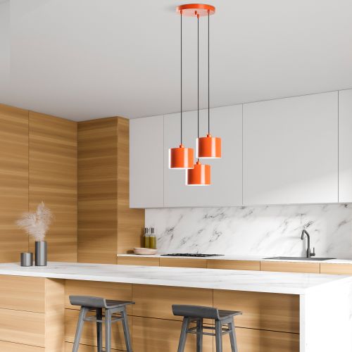 Duz - 195Orange - 3 Orange Chandelier slika 3