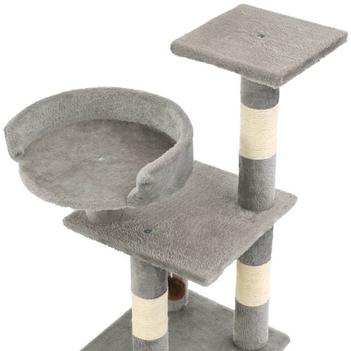 Penjalica za mačke sa stupovima za grebanje od sisala 65 cm siva slika 8