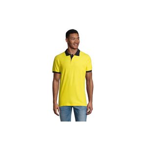 PRINCE muška polo majica sa kratkim rukavima - Limun žuta/teget, XL 