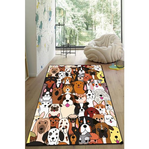 Dogs Multicolor Hall Carpet (80 x 300) slika 1