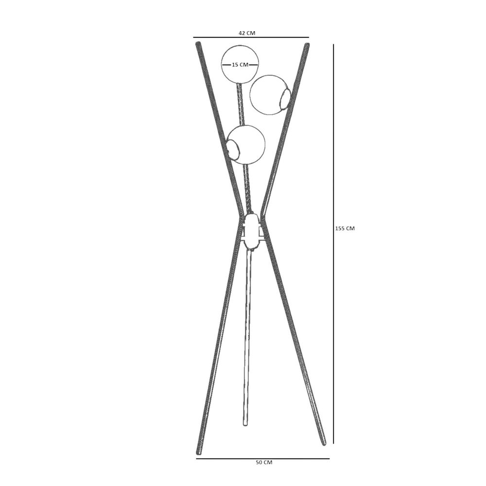 Opviq Podna lampa 911, zlatna, crna, med slika 4