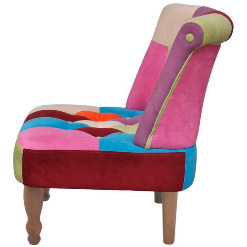 Francuske stolice od tkanine 2 kom patchwork dizajn slika 11