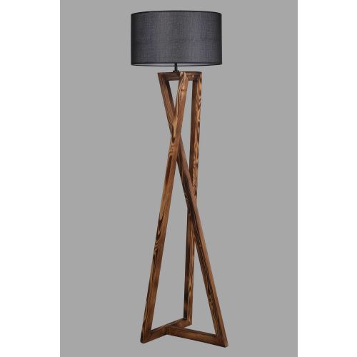 Maçka Yanık Ahşap Lambader Silindir Hasır Siyah Abajurlu Brown
Black Floor Lamp slika 3