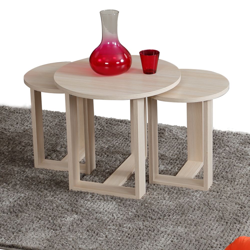 Mira - Set Stolića od Hrasta (3 Komada) slika 1