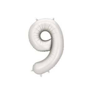 FB1S-9-018 Folijski balon 9 - Srebrni, 86 cm