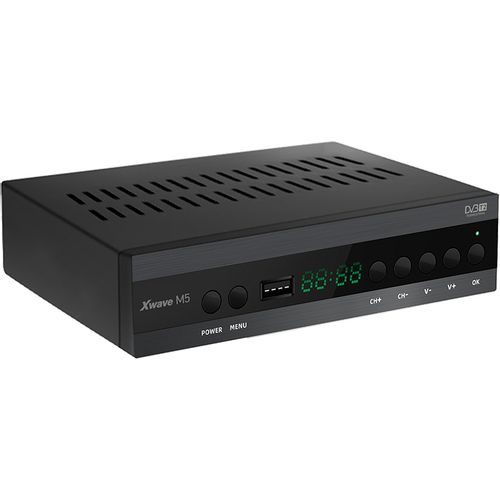 Xwave M5 DVB-T2 Set Top Box,LED,scart,HDMI,RF in-out,USB,media player,metalno kućište slika 1
