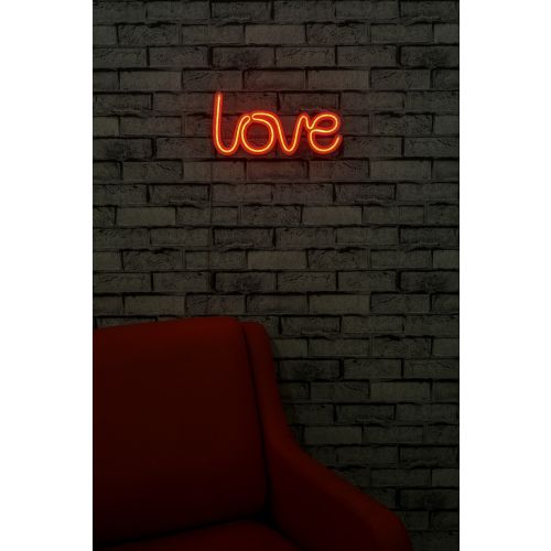 Wallity Zidna dekoracije svijetleća LOVE, Love - Red slika 3