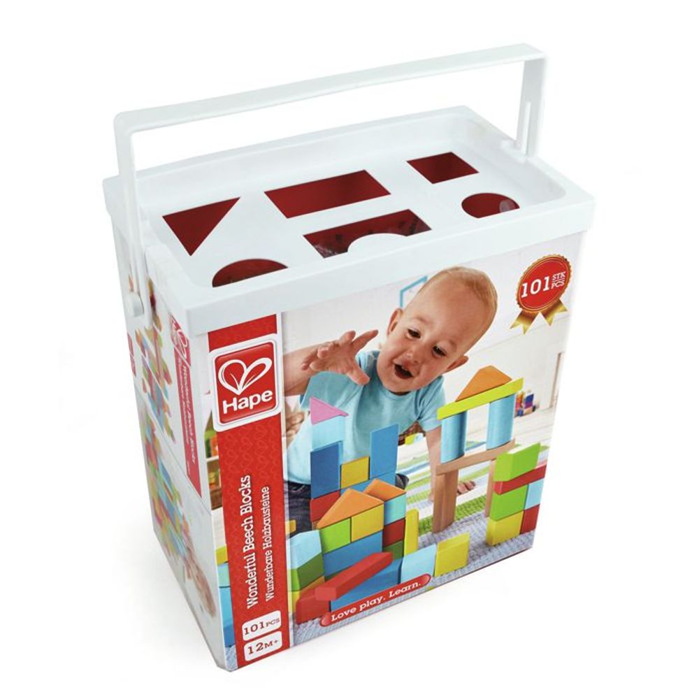 Hape Drvene kocke za slaganje E8247B, 101kom slika 2