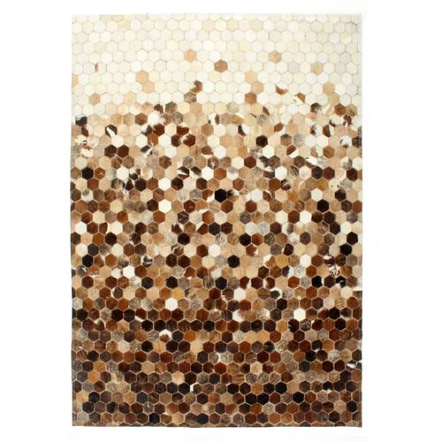Tepih od prave dlakave kože patchwork 160 x 230 cm smeđe-bijeli slika 12