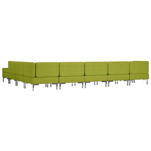 9-dijelni set sofa od tkanine zeleni slika 5