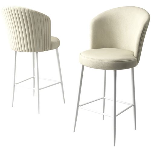 Alte - Cream, White Cream
White Bar Stool Set (2 Pieces) slika 3