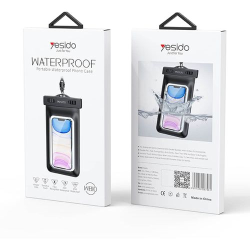 Yesido - Vodootporna torbica (WB10) - IPX8 za telefon - crna slika 1