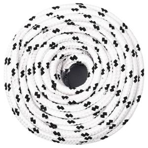 Pleteni brodski konop bijeli 8 mm x 100 m poliesterski