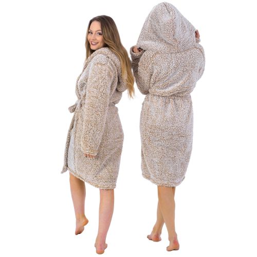 Bathrobe Fluffy beige slika 4