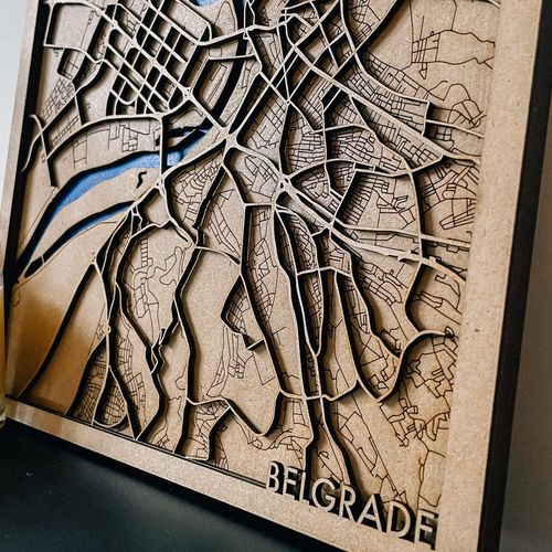 3D mapa grada "Beograd" (Braon, Novo) slika 3