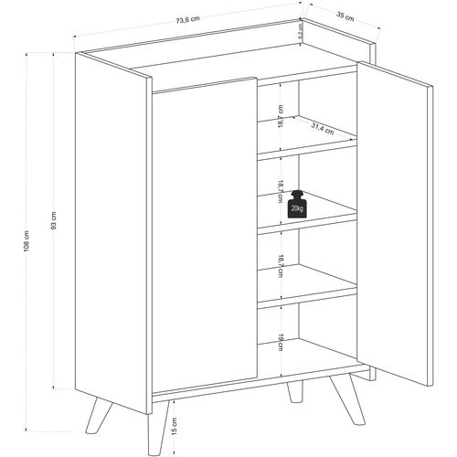 Ruby White
Oak Shoe Cabinet slika 7