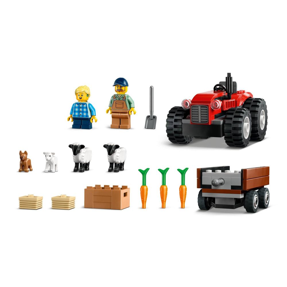 LEGO 60461 Crveni traktor sa prikolicom i ovcama slika 7