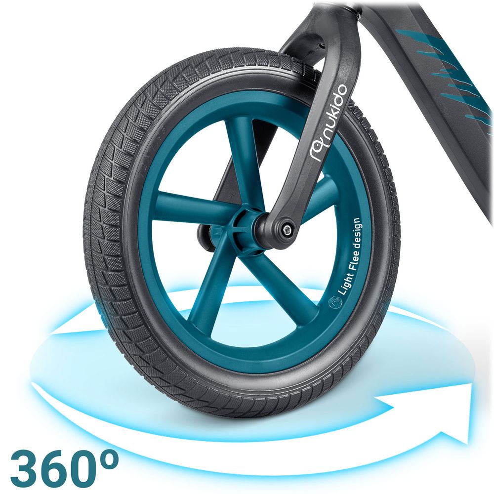 Nukido Light Flee bicikl bez pedala, crni slika 6