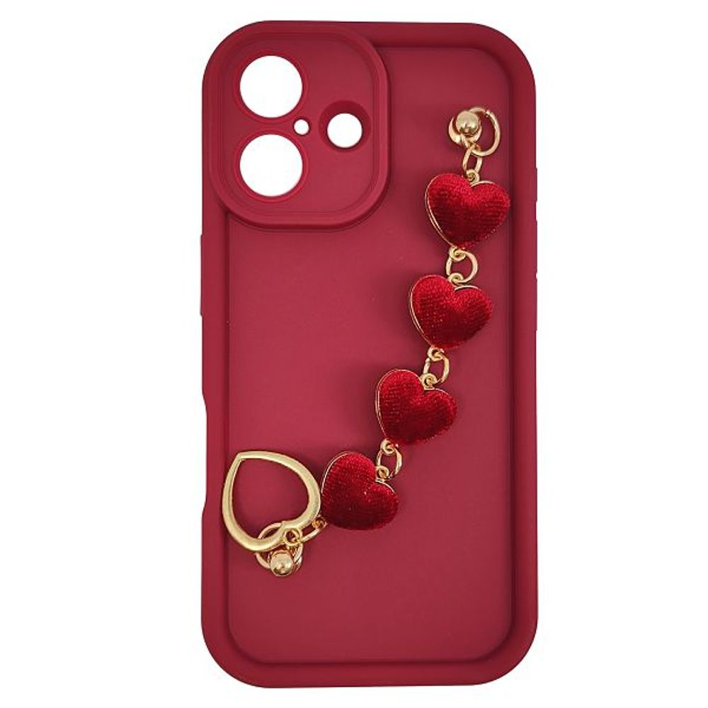 MM TPU IPHONE 16 - SILICONE CANDY WRIST STRAP R Heart slika 1