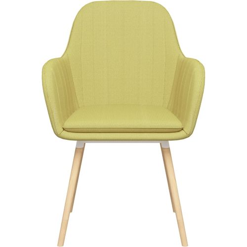 Blagovaonske stolice s naslonima za ruke 2 kom zelene tkanina slika 3