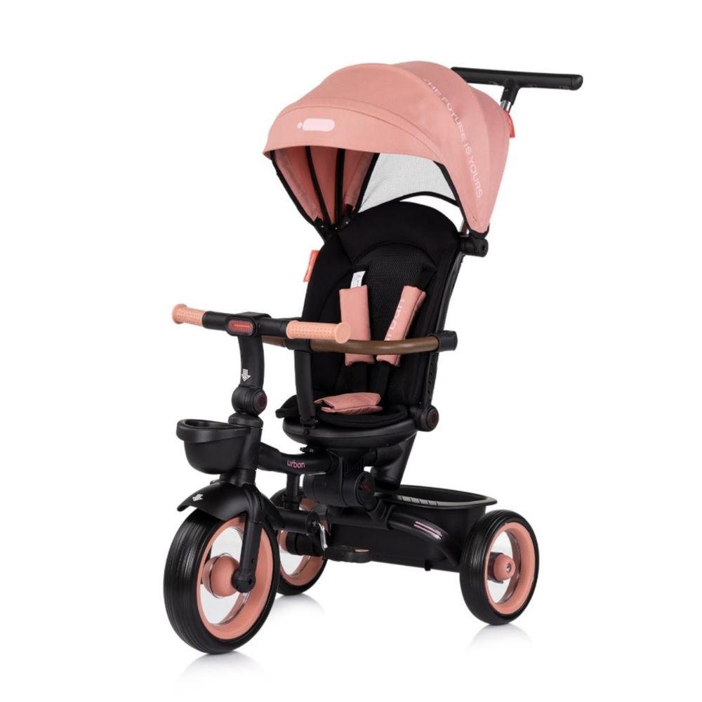 Chipolino Sklopivi tricikl sa rotirajućim sjedištem Urban Trkub02505pm, Pink Marshmallow slika 1