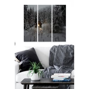 Dekorativna MDF Slika u Više Boja MDF1082063 (Set od 3 Komada)