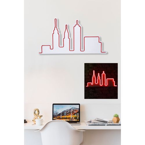 Wallity Ukrasna plastična LED rasvjeta, City Skyline - Red slika 10