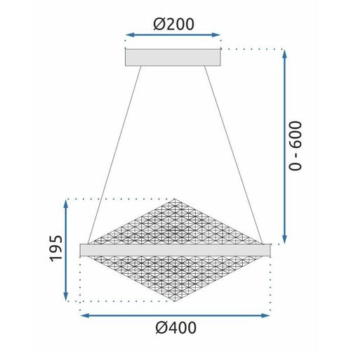 TOOLIGHT Viseća kristalna svjetiljka App774-1cp slika 13