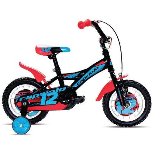 CAPRIOLO bicikl BMX 12"HT MUSTANG crna-plava slika 1