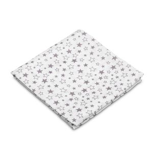 Sensillo muslin pelena 70x80cm zvjezdice bijela