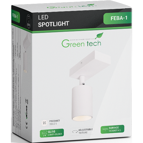 LED spot svjetiljka Green Tech, GU10 X 1 kom, bijela boja slika 3