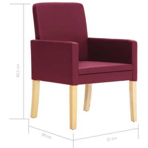 Blagovaonske stolice od umjetne kože 4 kom crvena boja vina slika 23